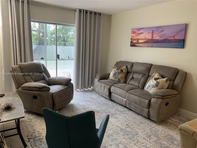 view of carpeted living room