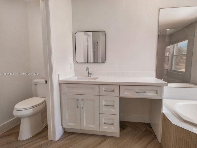 bathroom featuring toilet and vanity