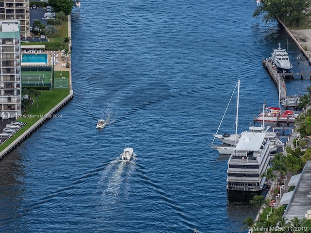 view of water feature