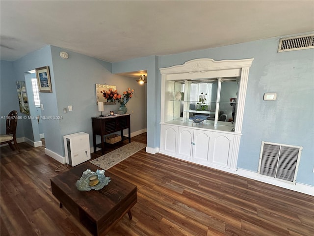 living room featuring hardwood / wood-style flooring