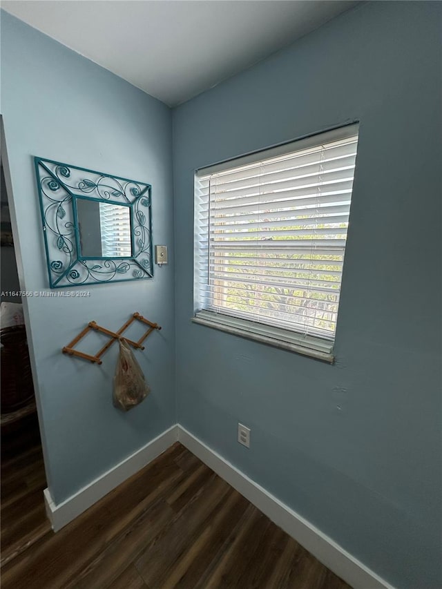 empty room featuring hardwood / wood-style flooring