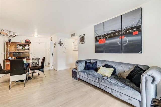 living room featuring hardwood / wood-style floors