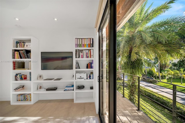 interior space featuring light hardwood / wood-style floors