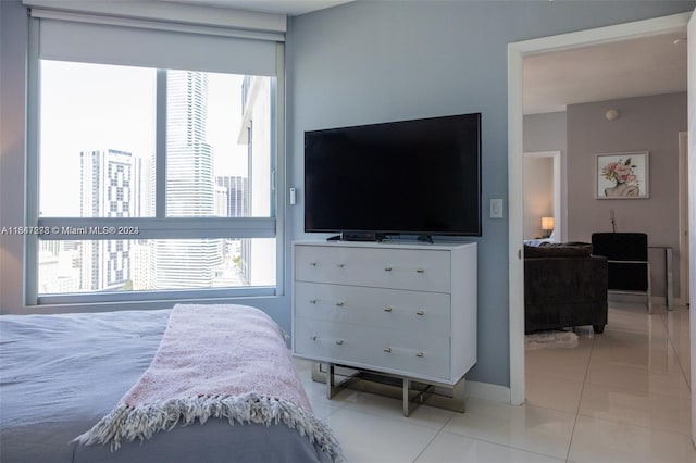 view of tiled bedroom