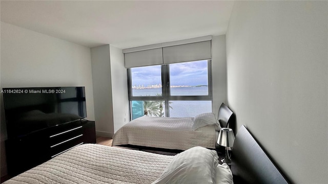 bedroom featuring hardwood / wood-style floors