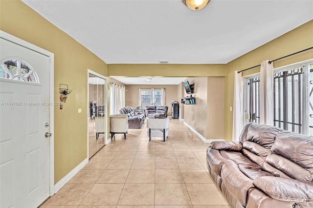 view of tiled foyer