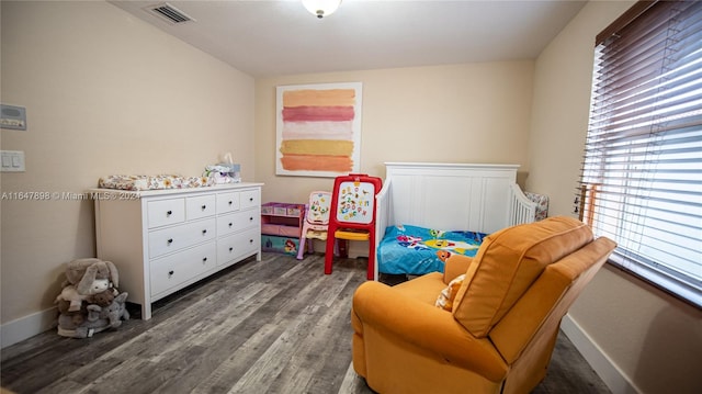 interior space with hardwood / wood-style flooring