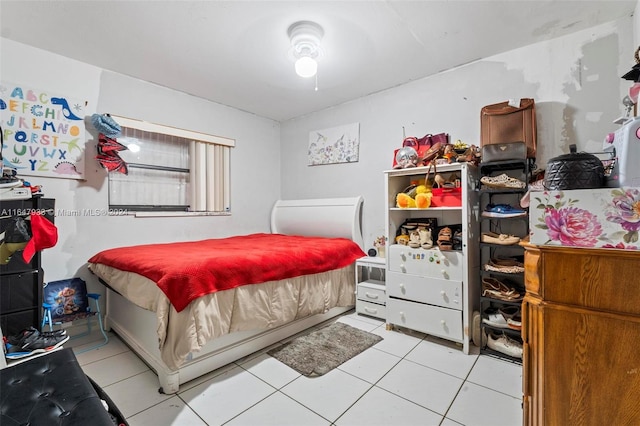 view of tiled bedroom