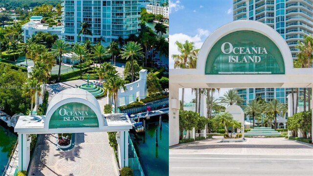 16400 Collins Ave Unit 646, Sunny Isles Beach, FL 33160 - living area with a wall of windows and a textured ceiling