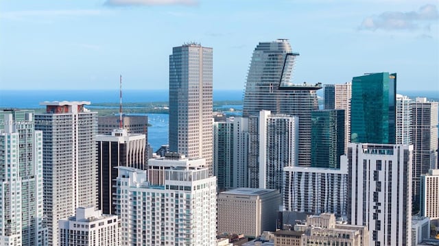 view of city featuring a water view