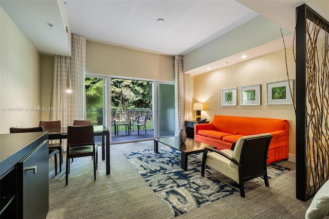 view of carpeted living room