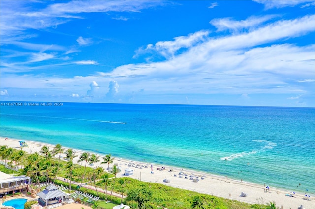 property view of water with a view of the beach