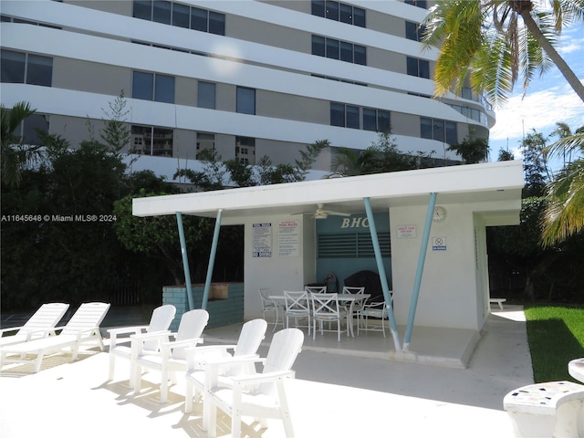 view of patio with outdoor dining area