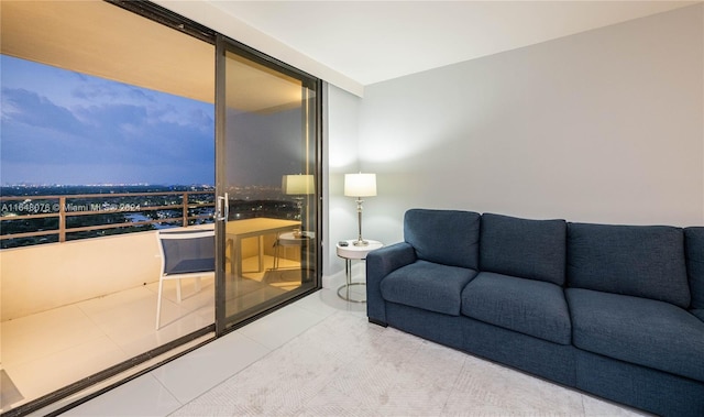 600 Three Islands Blvd Unit 1501, Hallandale Beach, FL 33009 - living area with tile patterned floors and a city view