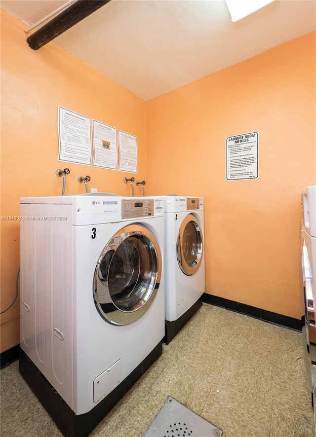 washroom featuring separate washer and dryer