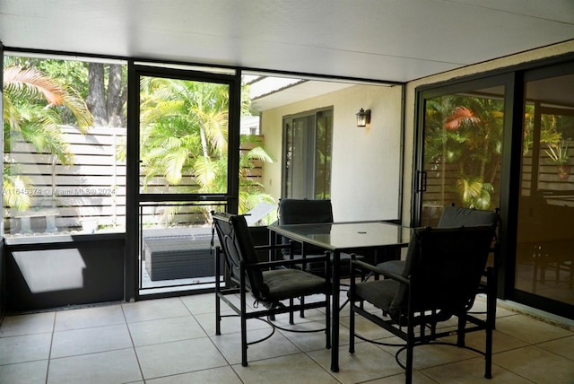 view of sunroom