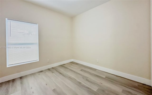 empty room featuring light hardwood / wood-style flooring