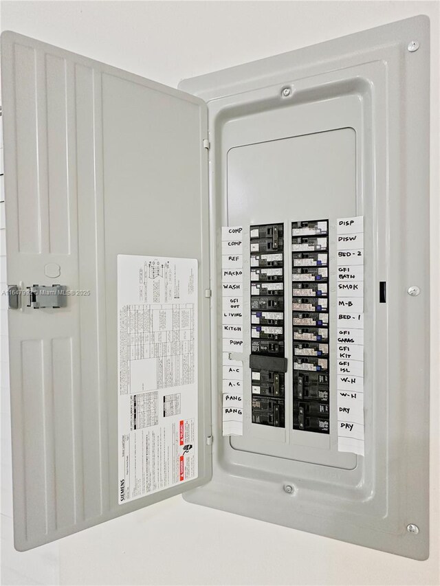 utility room featuring electric panel