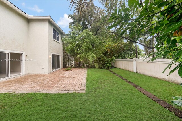 view of yard featuring a patio area