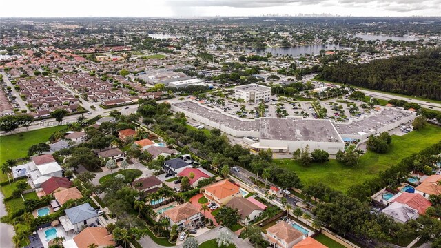 8886 NW 187th St, Miami, FL 33018 - birds eye view of property with a water view and a residential view