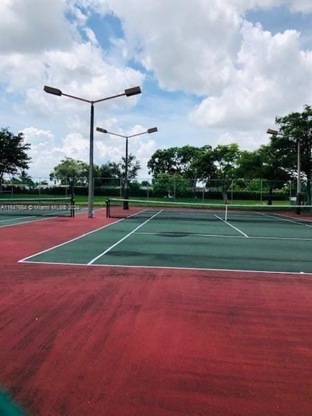 view of tennis court