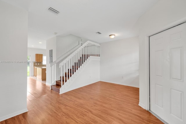 interior space with light wood-type flooring