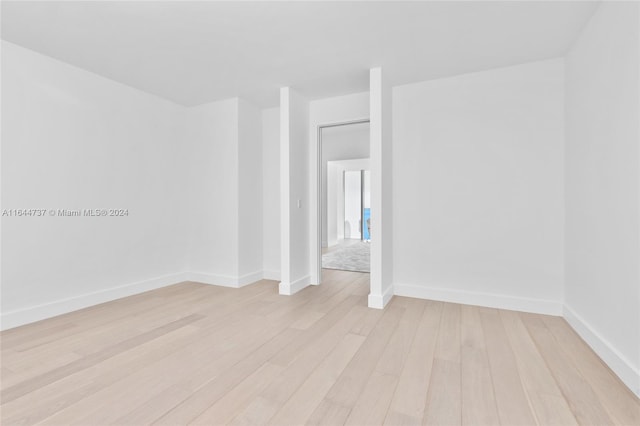 empty room featuring light hardwood / wood-style flooring