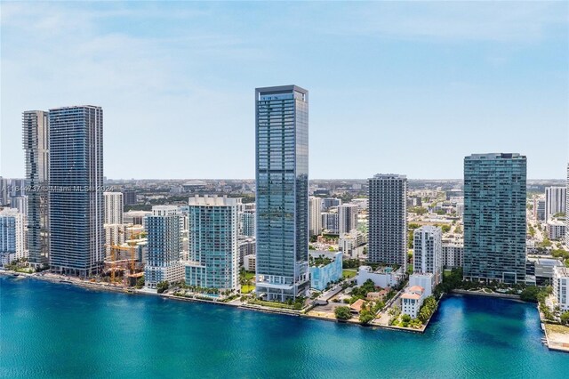 view of city with a water view