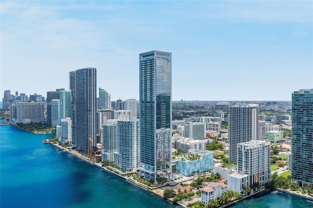 city view with a water view