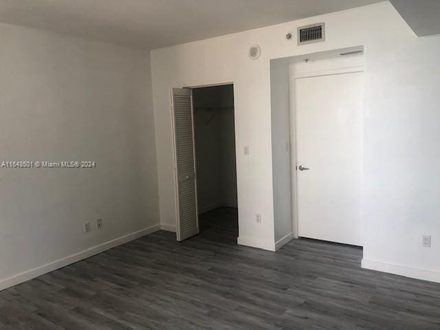 interior space featuring dark hardwood / wood-style flooring