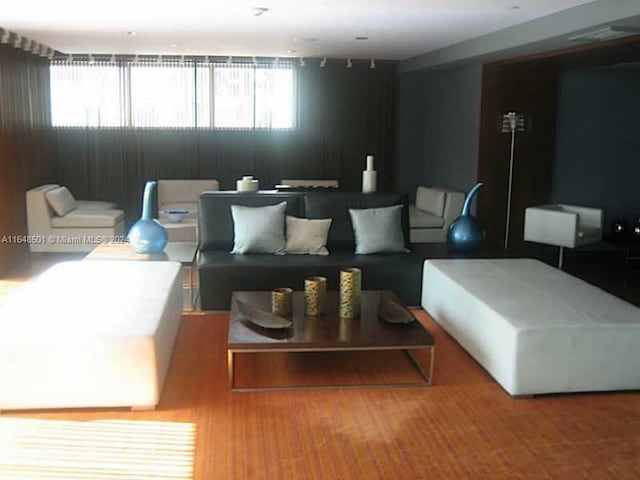 living room featuring hardwood / wood-style flooring