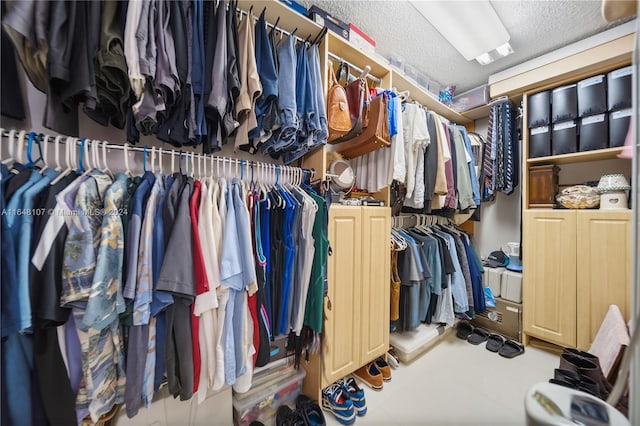 view of walk in closet