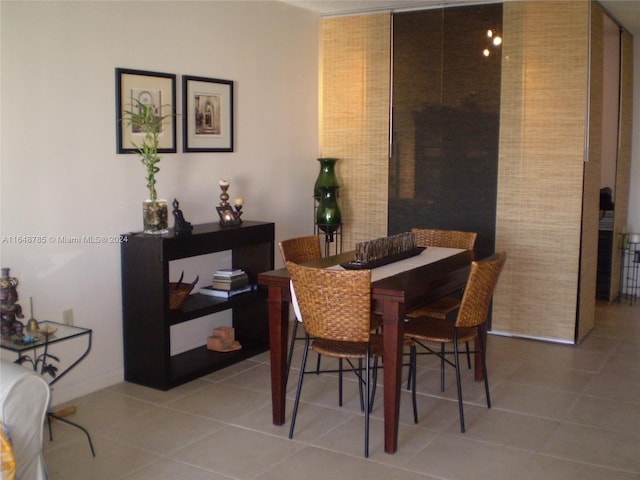 view of tiled dining area