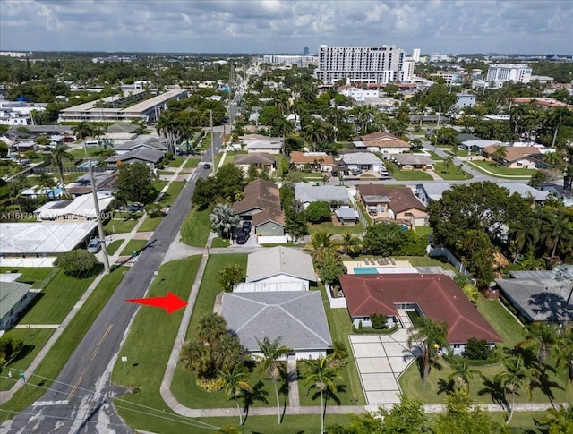 150 SE 3rd Ave, Dania Beach, FL 33004 - aerial view of property and surrounding area with nearby suburban area