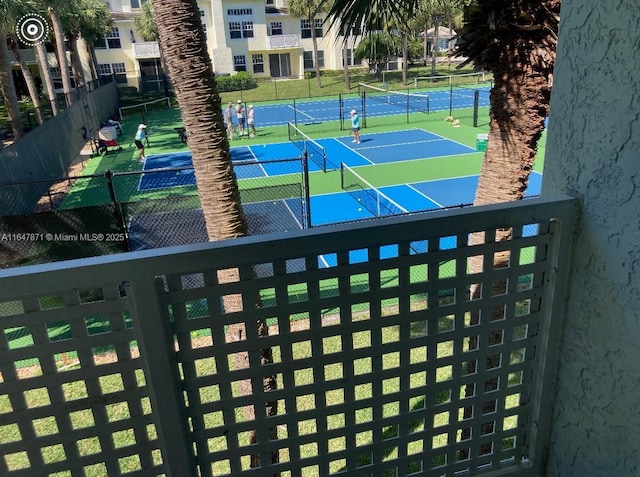 view of tennis court