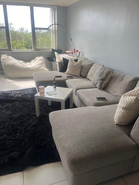 living room featuring plenty of natural light