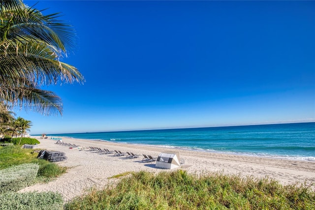 water view featuring a beach view