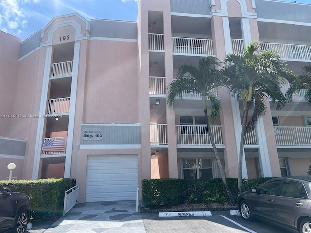 view of property with a garage