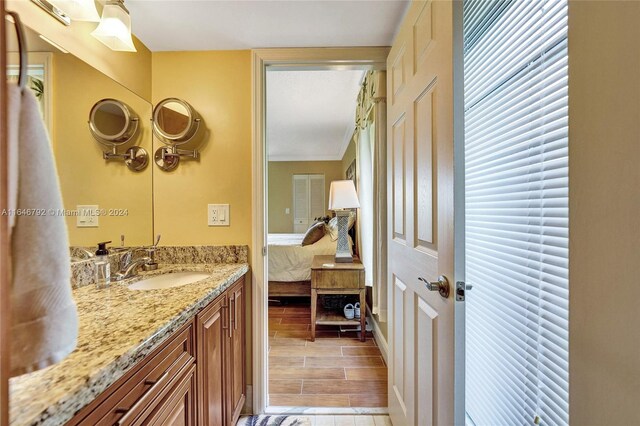 bathroom with a wealth of natural light and vanity