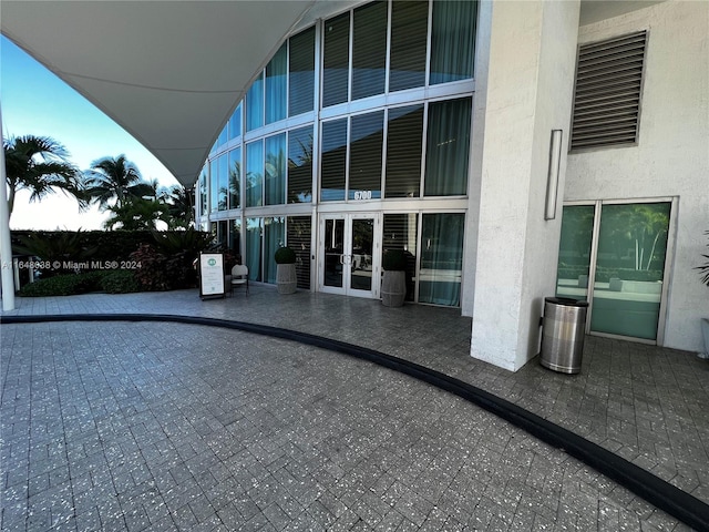 view of patio / terrace featuring french doors