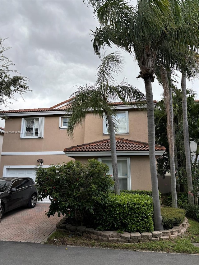 view of home's exterior with a garage