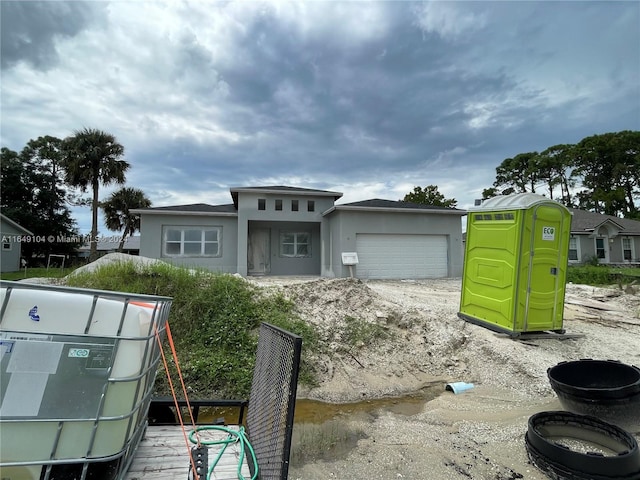 view of front of house featuring a garage