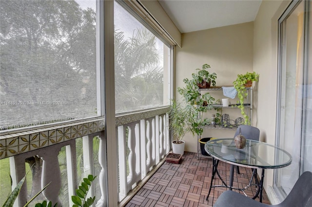 view of sunroom