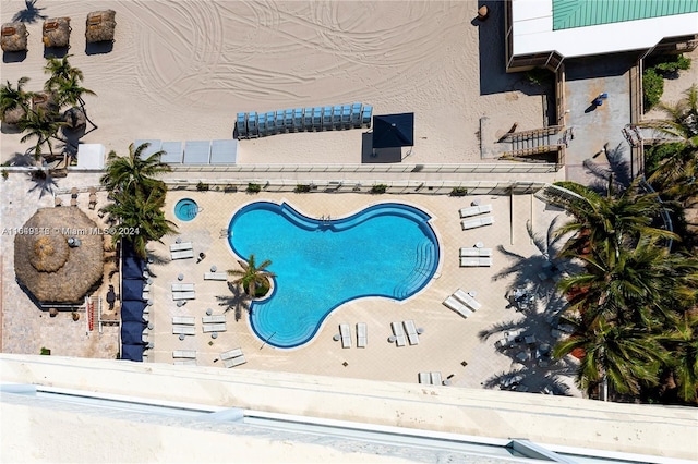 view of pool with a patio