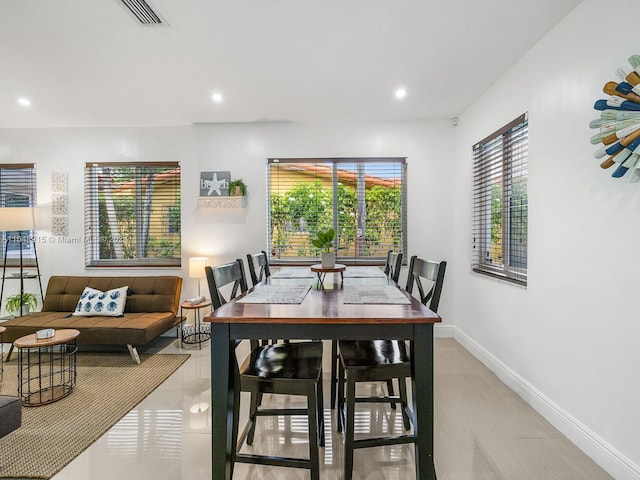 view of dining room