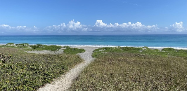 property view of water with a view of the beach