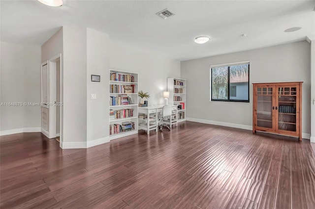 interior space featuring dark hardwood / wood-style flooring