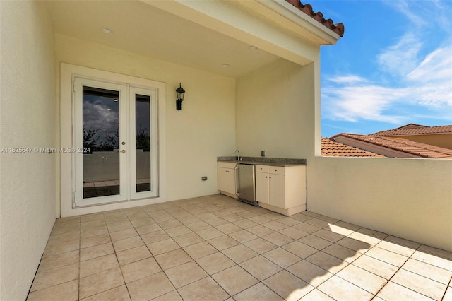 view of patio with french doors