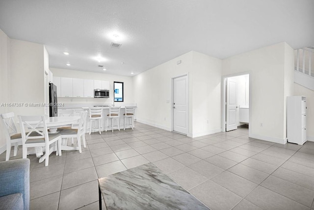 view of tiled living room