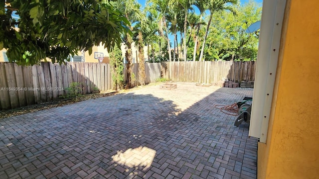 view of patio with a fenced backyard